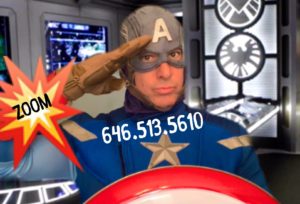 Superhero Video Calls, ZOOM with a Superhero